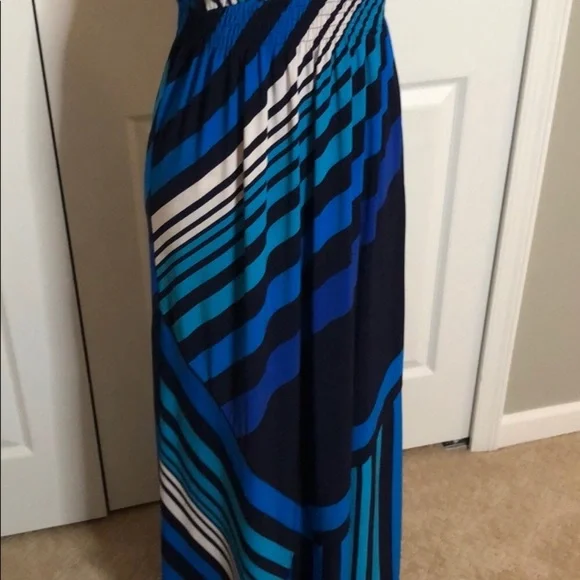 CHICOS Deep V Print Maxi Dress Chicos Size 2 - Picture 6 of 14